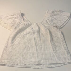 beachlunchlounge White Textured Blouse